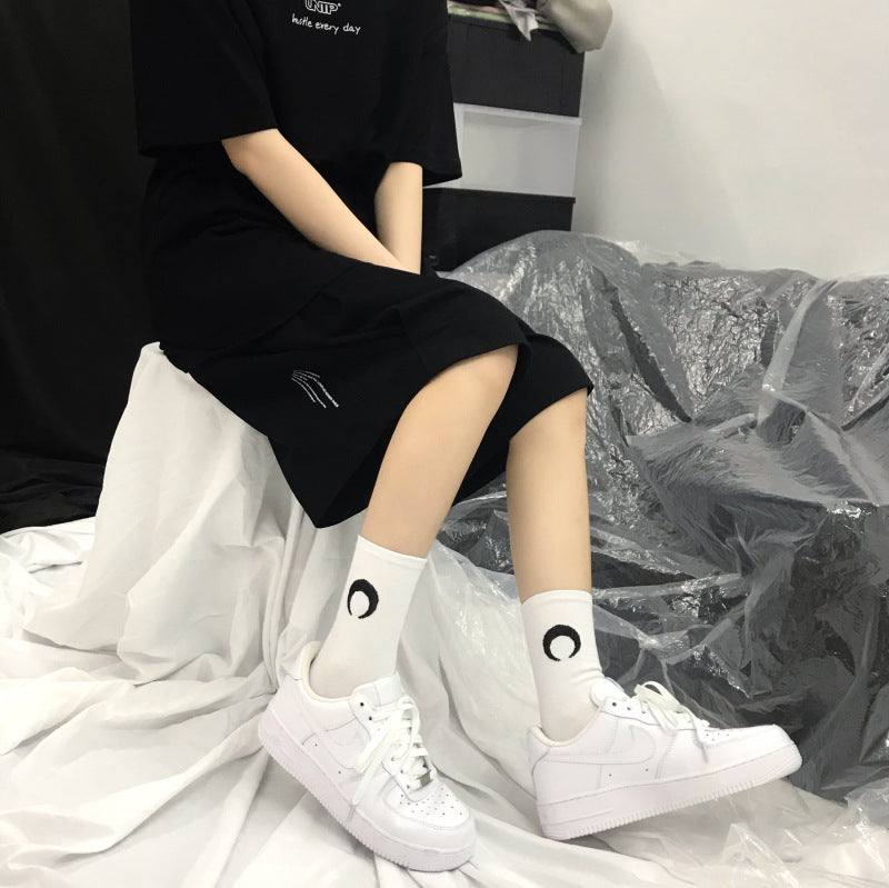 Fashion Creative Printing Skateboard Couple Socks