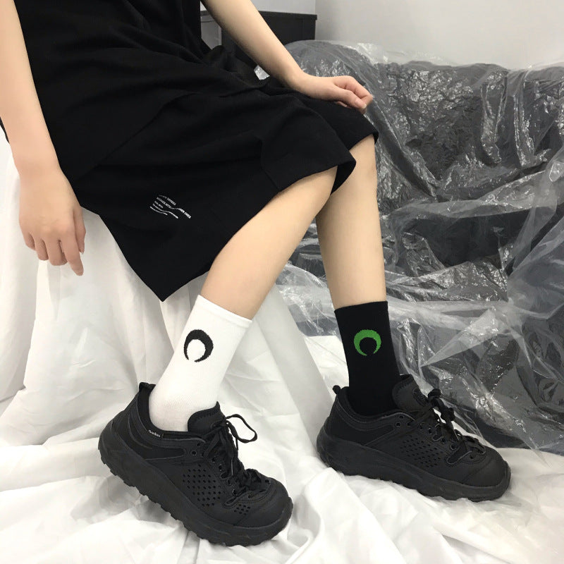 Fashion Creative Printing Skateboard Couple Socks