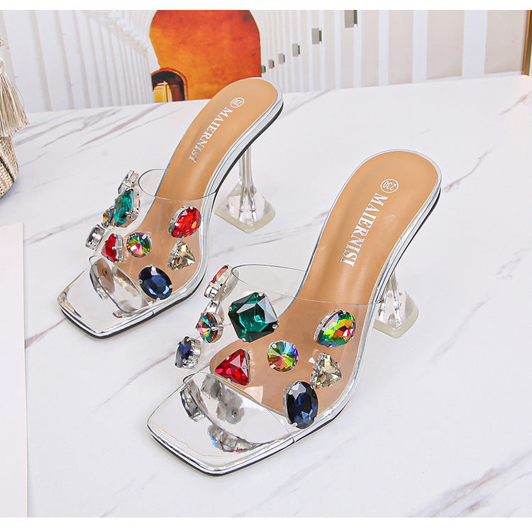 European And American Personality Cool Rhinestone Sandals