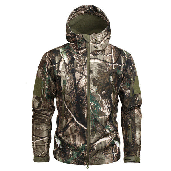 Male Digital Camouflage Fleece Female Waterproof And Breathable Mountaineering Suit