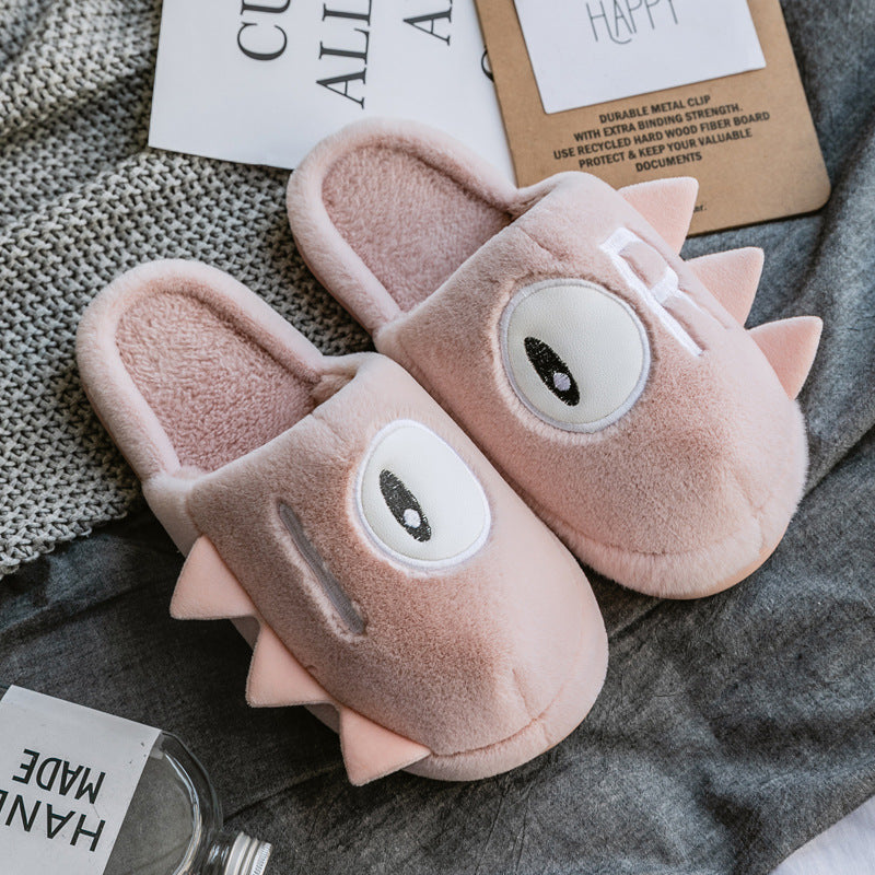 Cartoon Household Non-slip Couple Cotton Slippers