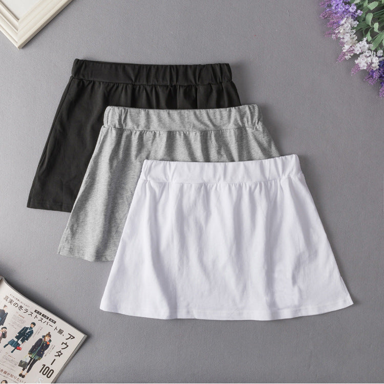 Wear a Fake Hem Sweatshirt With a Hem Skirt Casual Bottoming Skirt