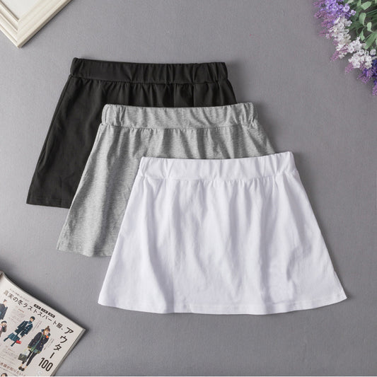 Wear a Fake Hem Sweatshirt With a Hem Skirt Casual Bottoming Skirt