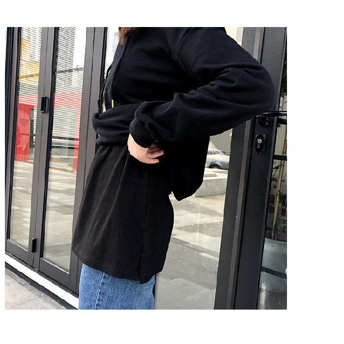 Wear a Fake Hem Sweatshirt With a Hem Skirt Casual Bottoming Skirt