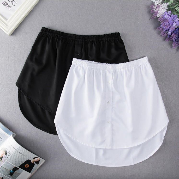 Wear a Fake Hem Sweatshirt With a Hem Skirt Casual Bottoming Skirt