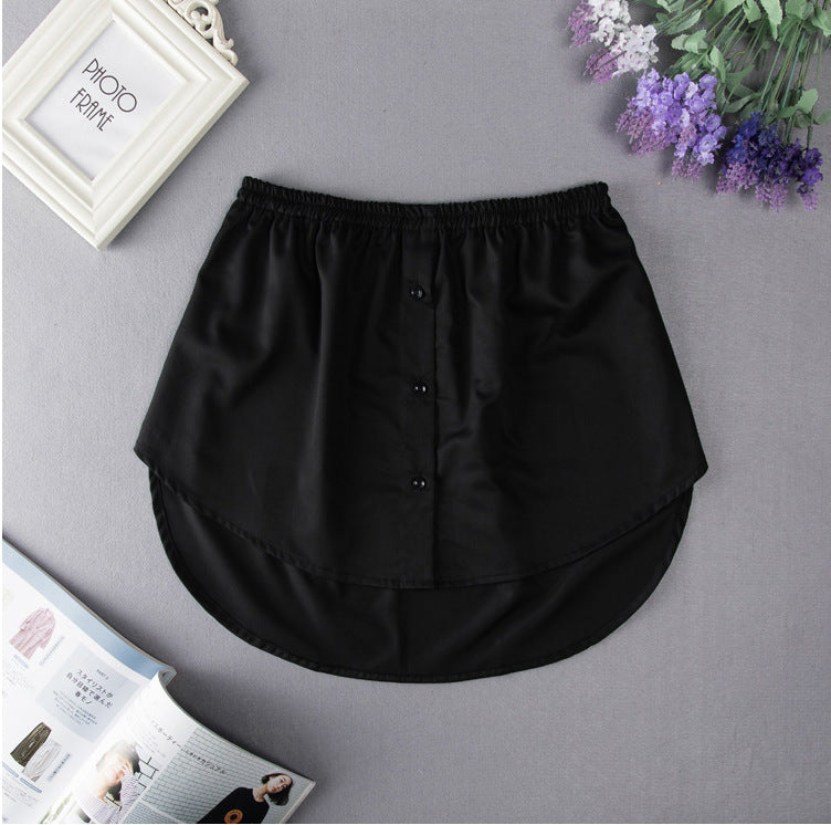 Wear a Fake Hem Sweatshirt With a Hem Skirt Casual Bottoming Skirt