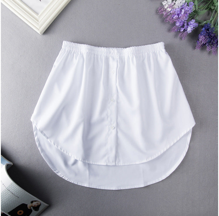 Wear a Fake Hem Sweatshirt With a Hem Skirt Casual Bottoming Skirt