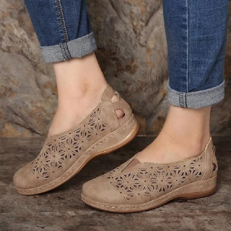 Hollow Wedge Heel Hot Selling Women's Single Shoes