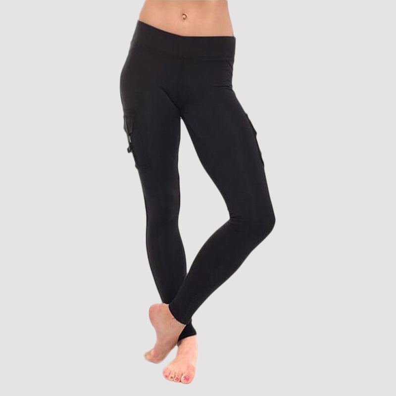 New Stretch Tight Fitting Hip Footed Sports Pants