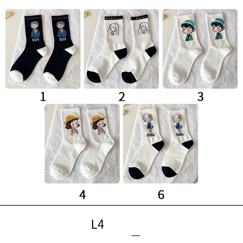 Cute Cartoon Socks In Women's Stockings