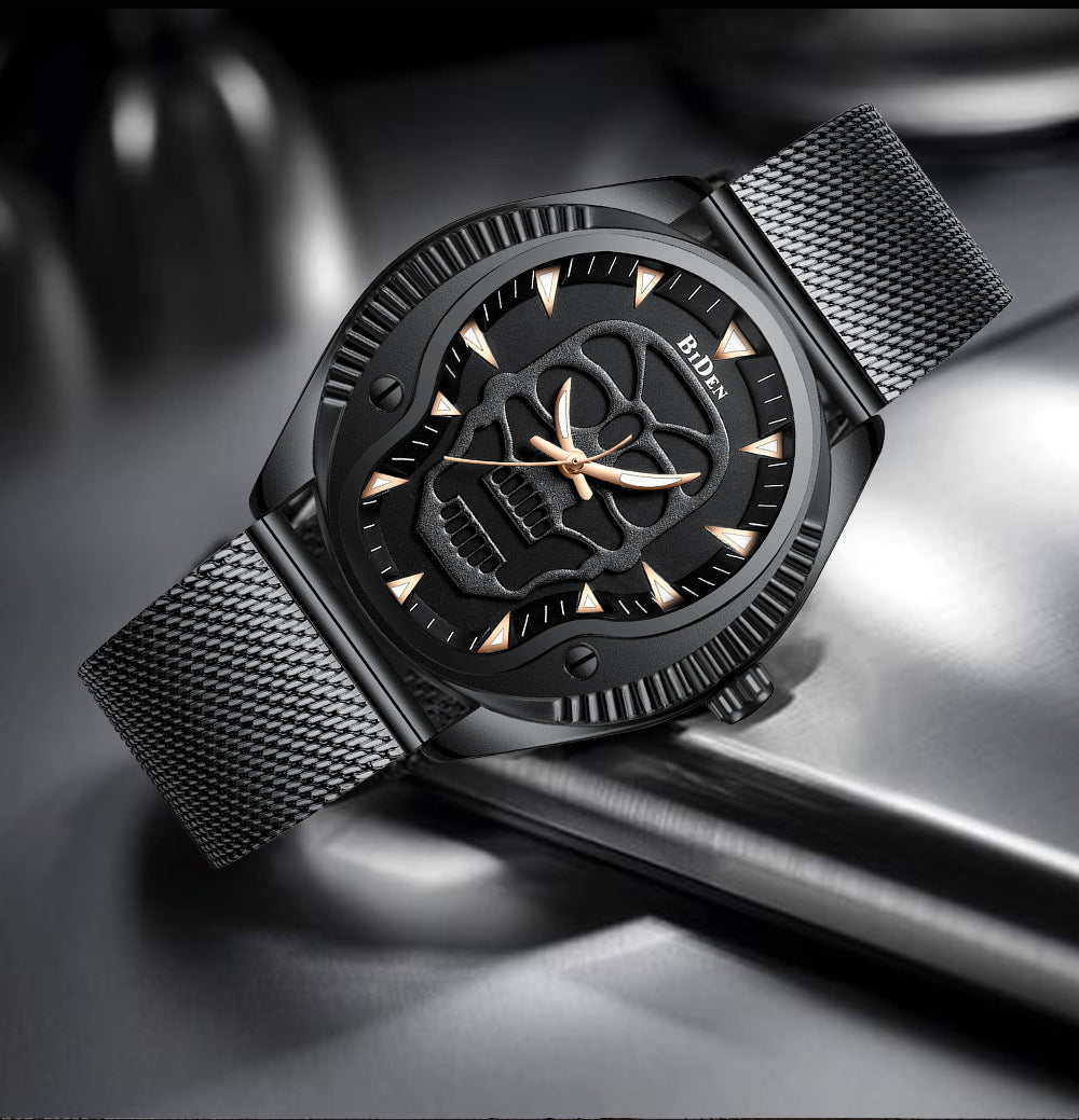 Personality fashion waterproof cool ghost quartz watch