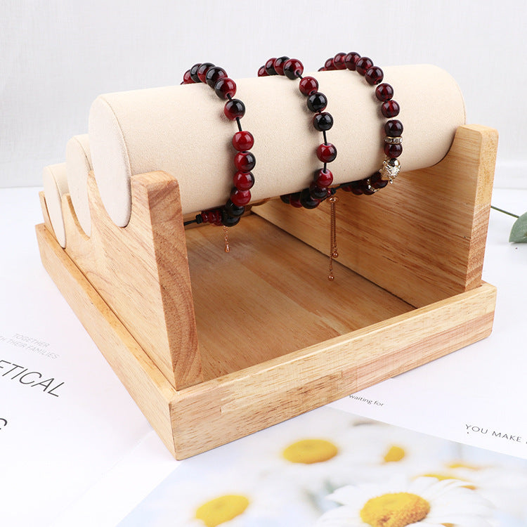 Solid Wood Three-layer Detachable Bracelet Display Stand