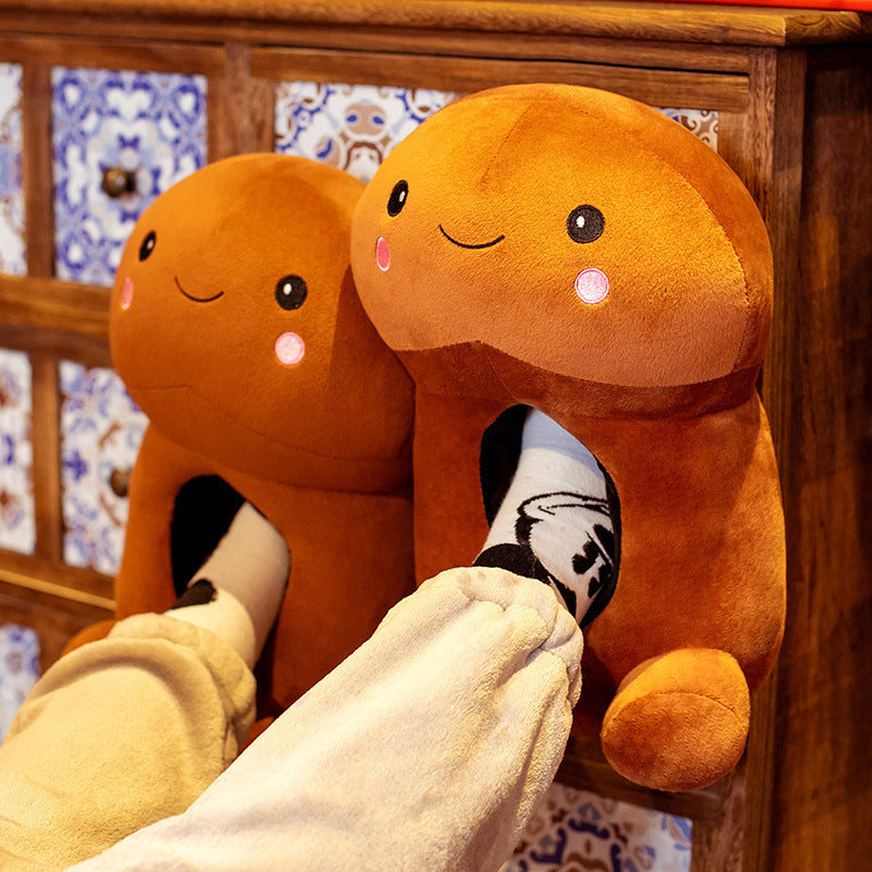 Spoof Cute Doll Toys Warm Plush Shoes