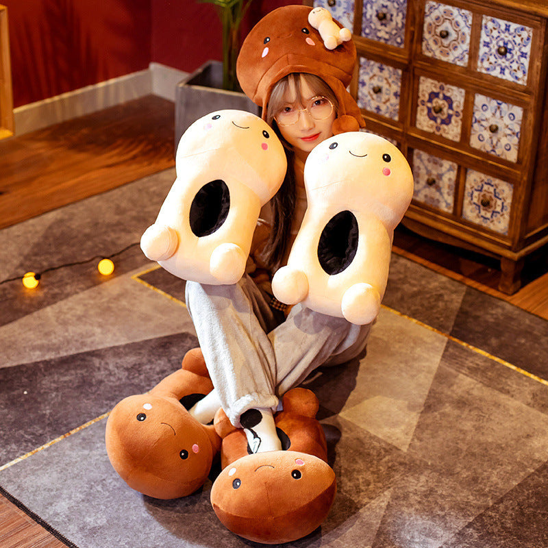Spoof Cute Doll Toys Warm Plush Shoes