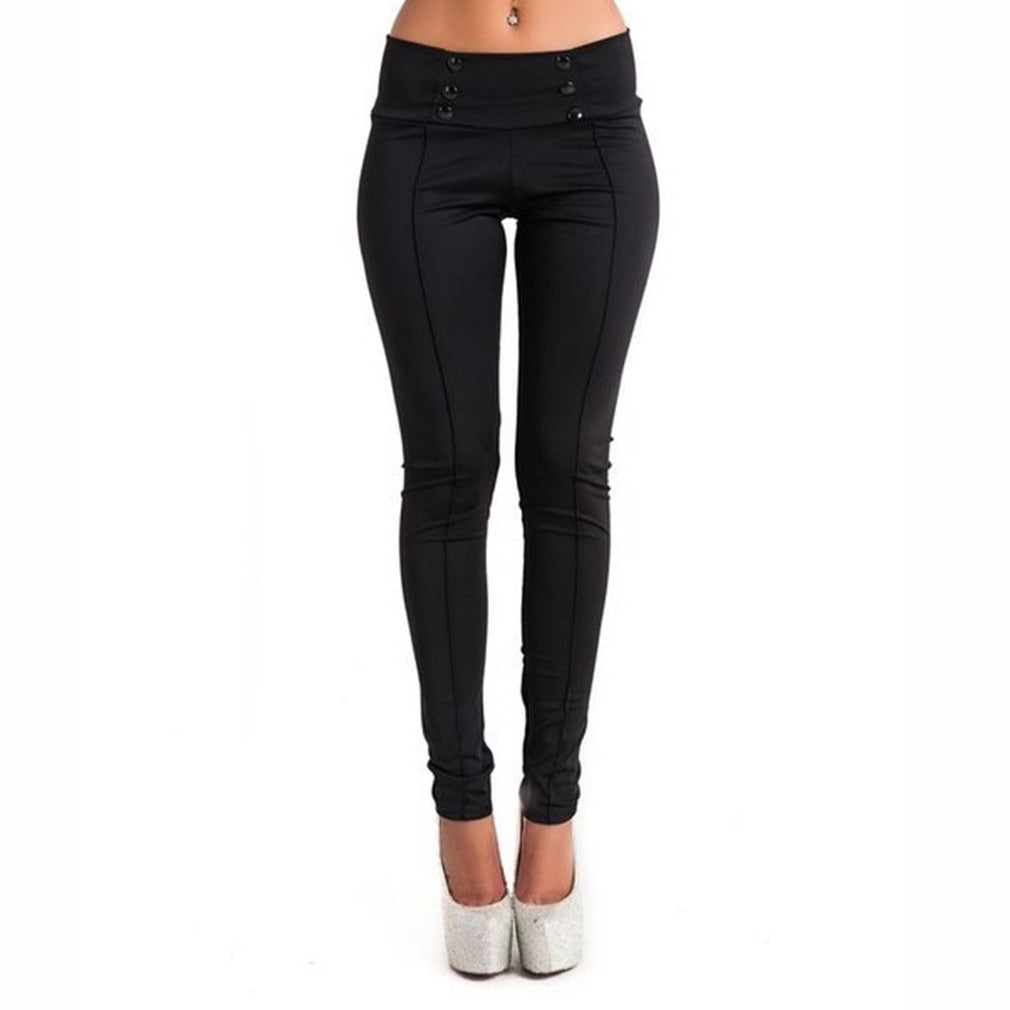 Waist Slim Slim Cotton Tri-Color Pencil Pants