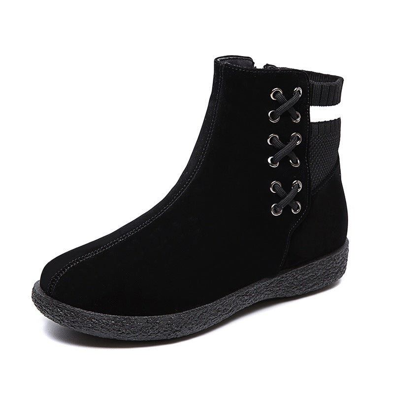 New Autumn And Winter Snow Boots Women's Plus Size Plus Velvet Cotton Shoes
