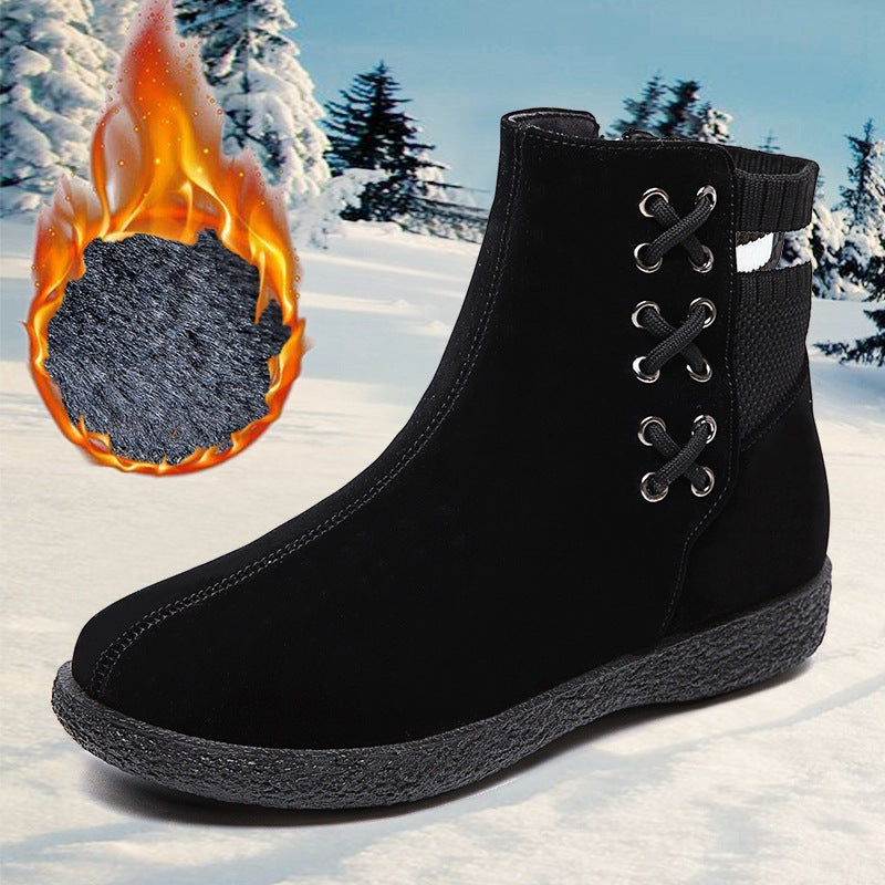 New Autumn And Winter Snow Boots Women's Plus Size Plus Velvet Cotton Shoes