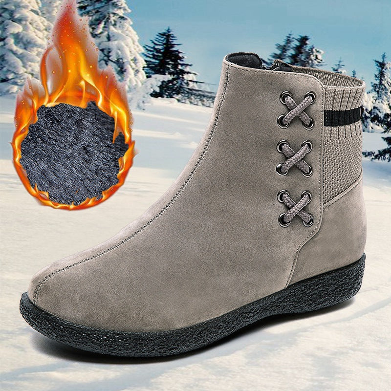 New Autumn And Winter Snow Boots Women's Plus Size Plus Velvet Cotton Shoes