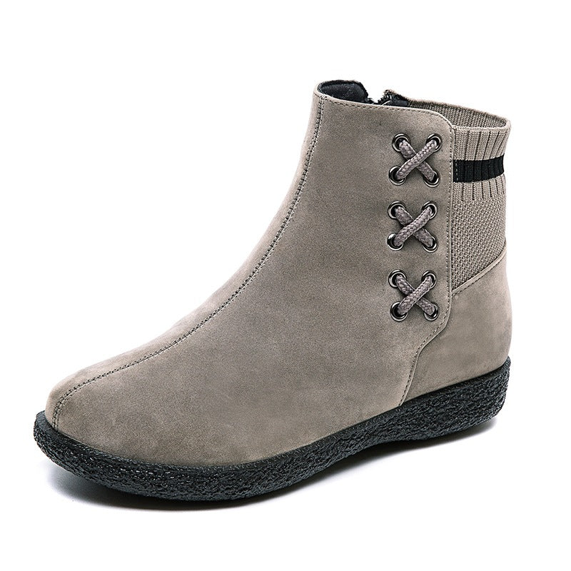 New Autumn And Winter Snow Boots Women's Plus Size Plus Velvet Cotton Shoes