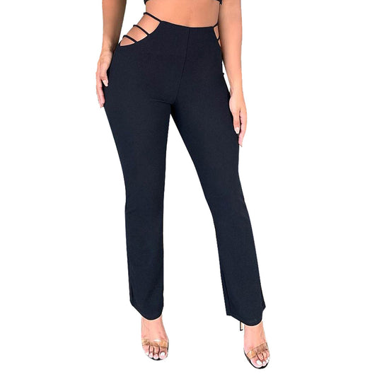 Solid Color Ladies Slim Slimming Long-leg Pants