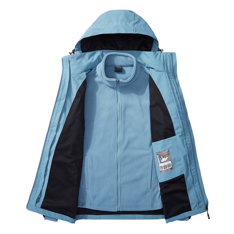 Winter Outdoor Storm Jacket 3 In 1 Removable Fleece Liner