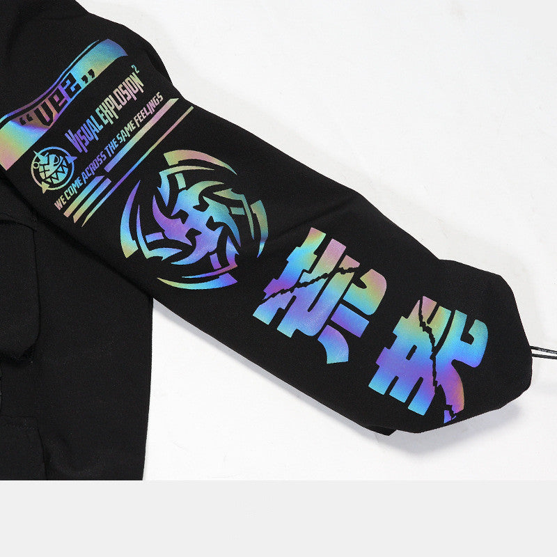Three-dimensional Multi-pocket Functional Wind Reflective Printing Jacket Men