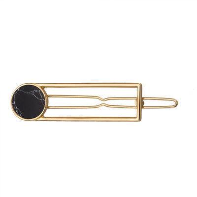 European And American Natural Women's Alloy Geometric Side Clip