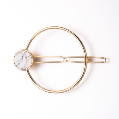 European And American Natural Women's Alloy Geometric Side Clip