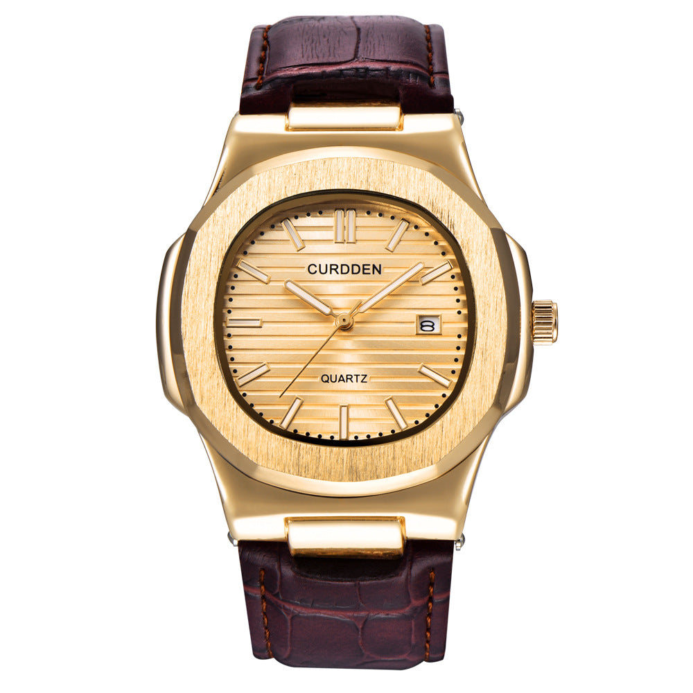 Watch Men's Belt Calendar Quartz Watch