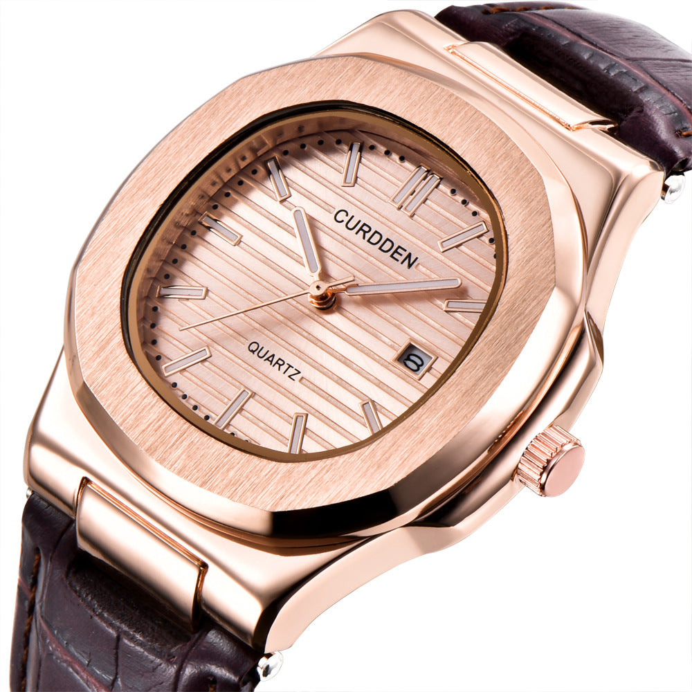 Watch Men's Belt Calendar Quartz Watch