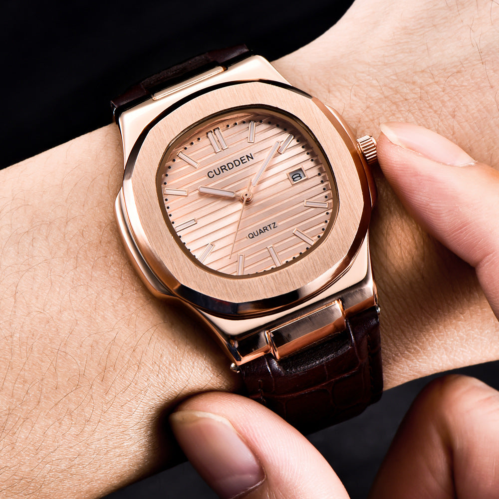 Watch Men's Belt Calendar Quartz Watch