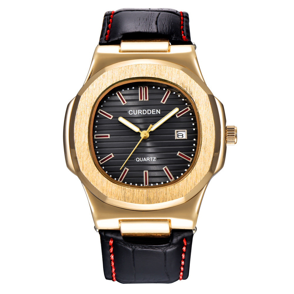 Watch Men's Belt Calendar Quartz Watch