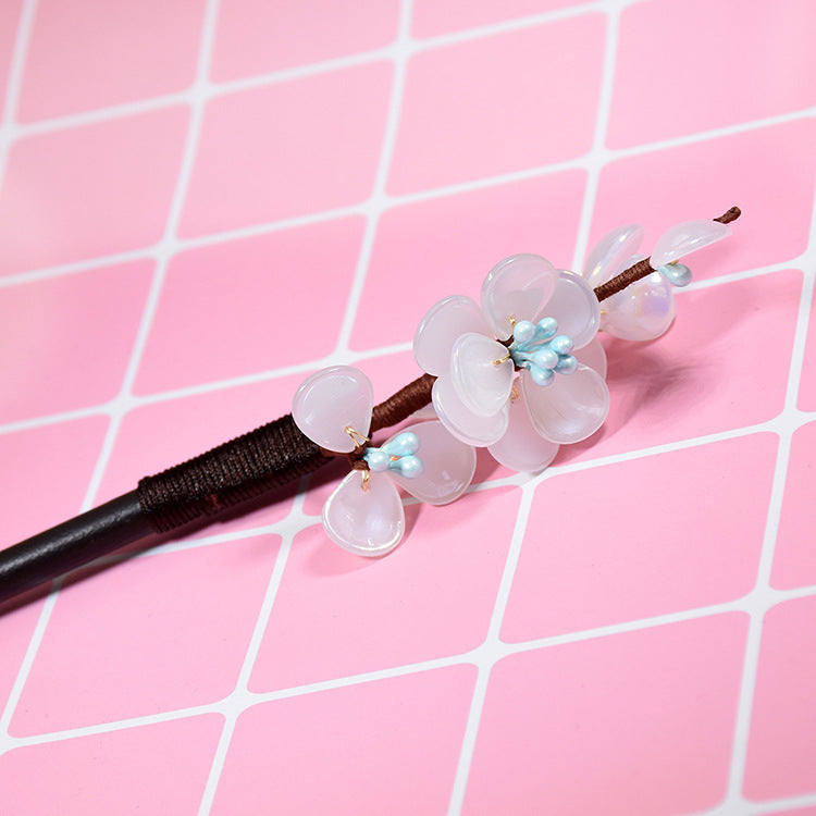 Net Red Hanfu Accessories Costume Pan Hair Headdress Super Fairy Handmade Plum Hairpin