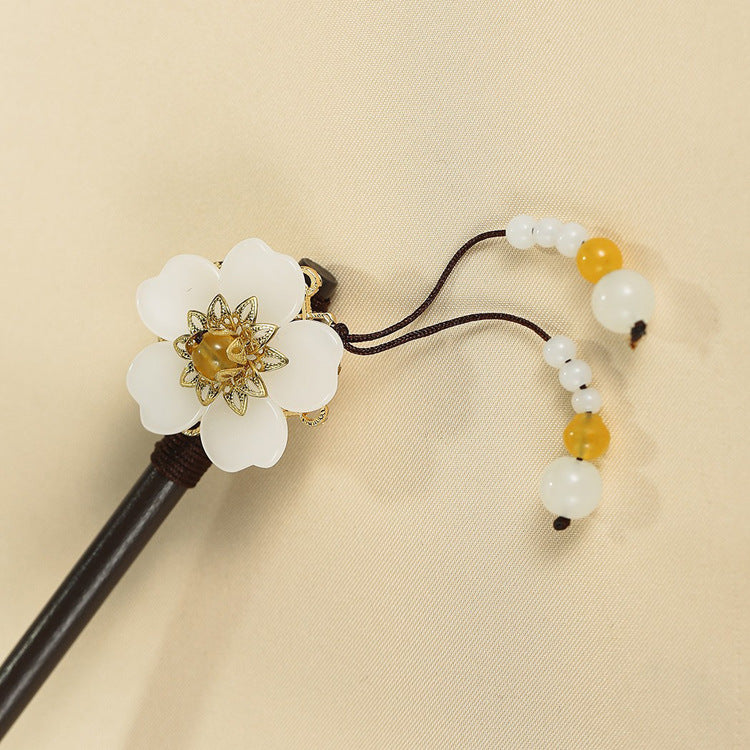 Net Red Hanfu Accessories Costume Pan Hair Headdress Super Fairy Handmade Plum Hairpin