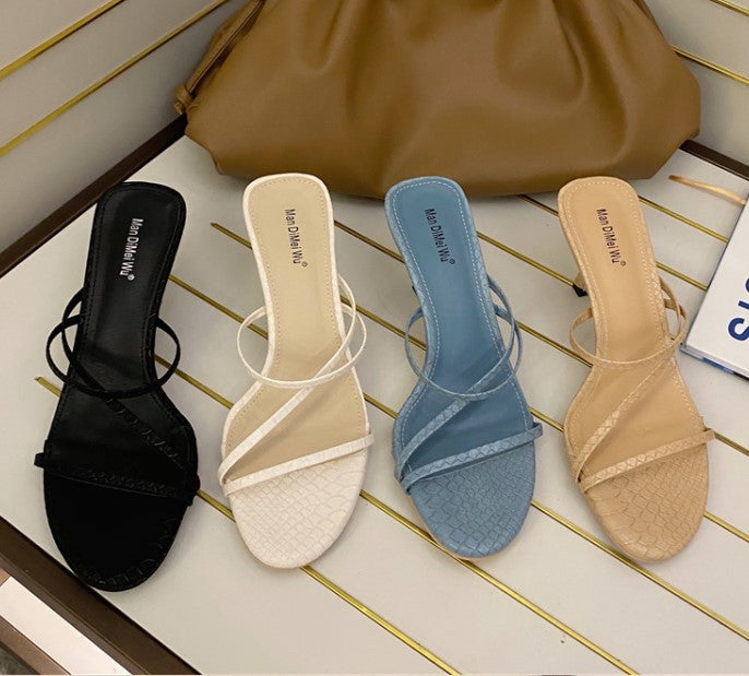 Summer New Style Korean Stiletto Sandals Slippers