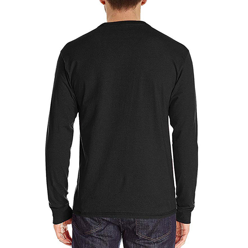 Raglan Long Sleeve Solid Color Plus Size Men's T-Shirt