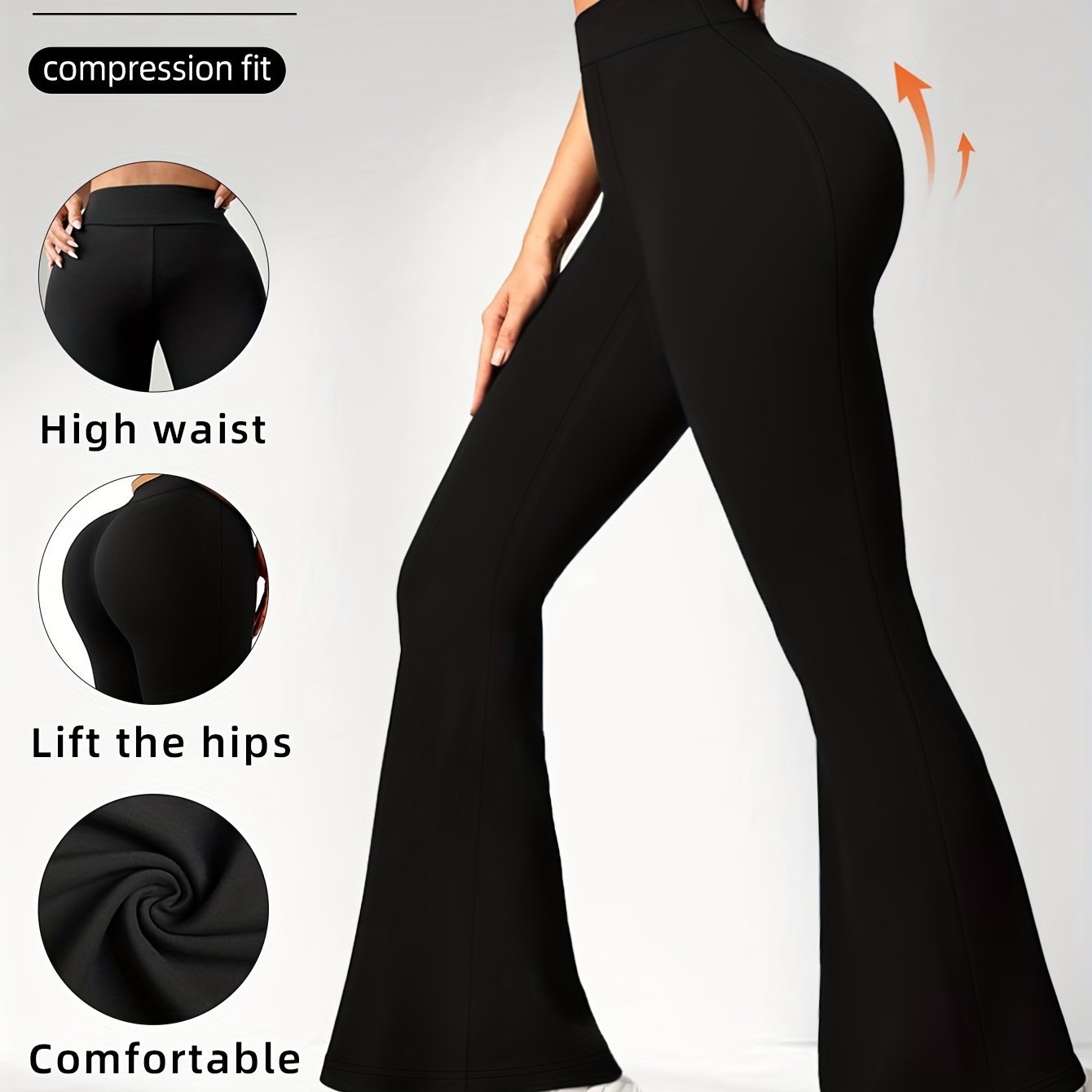 1 Pair Of Women's Bootleg Yoga Pants