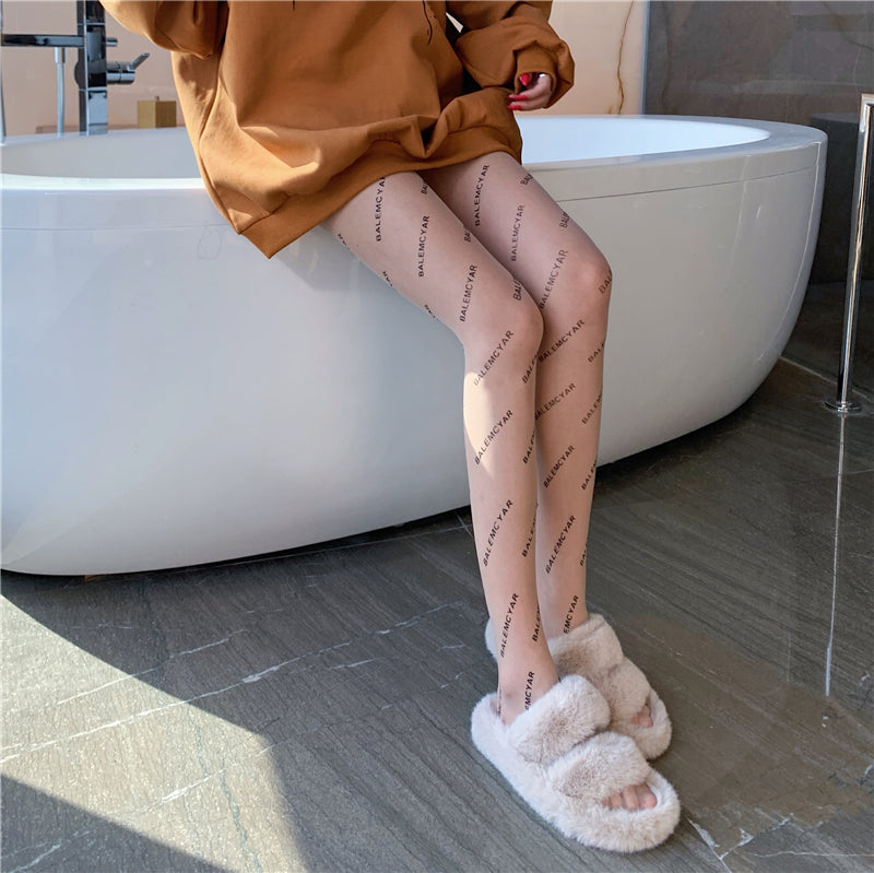 Spring And Autumn All Match Thin Black Stockings