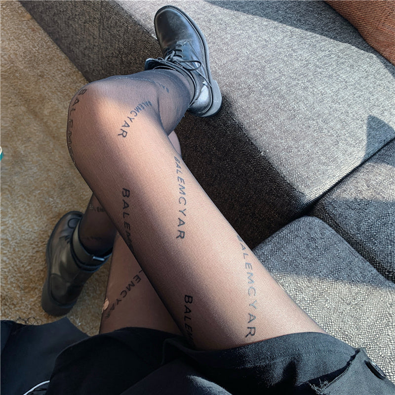 Spring And Autumn All Match Thin Black Stockings