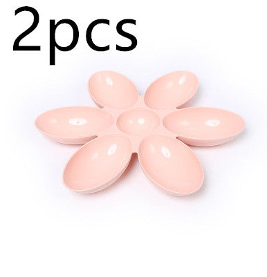 Petal Shaped Shallow Mouth Multi-rice Bowl Multi-dining Food Bowl Cat Bowl Flower-shaped Split Food