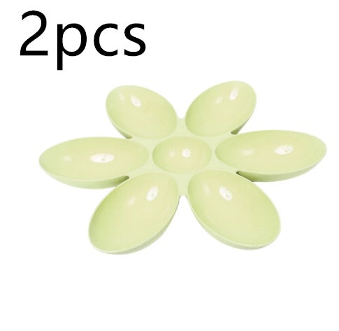 Petal Shaped Shallow Mouth Multi-rice Bowl Multi-dining Food Bowl Cat Bowl Flower-shaped Split Food