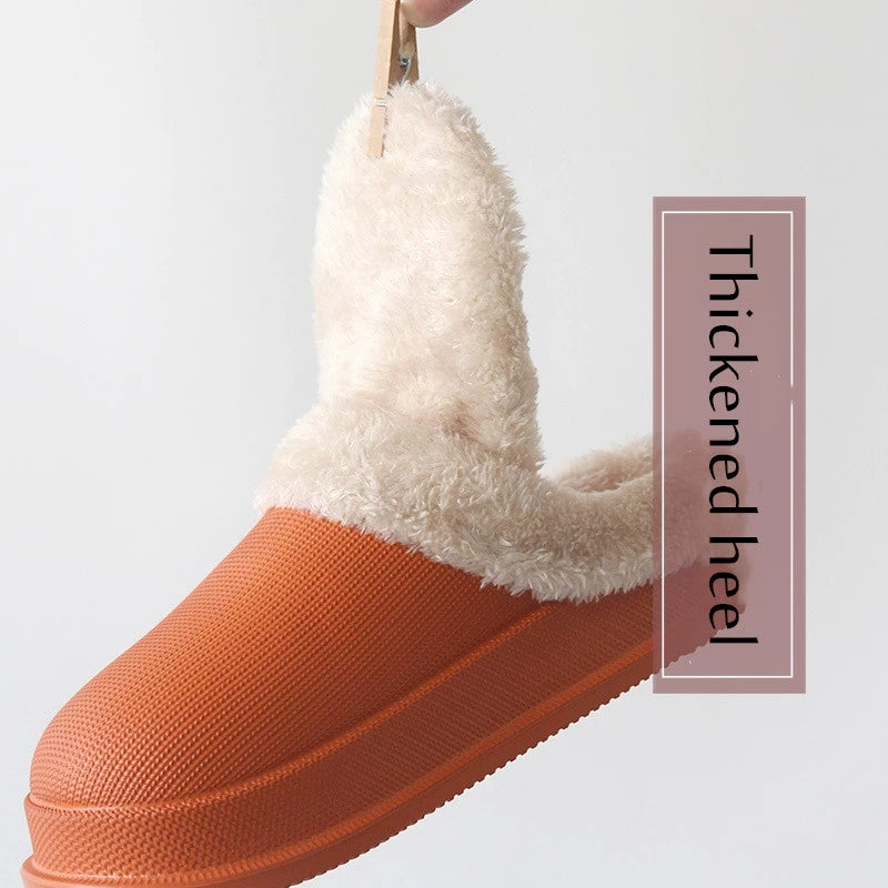 Women's Thick-Soled Outdoor Waterproof Cotton Slippers For Outer Wear