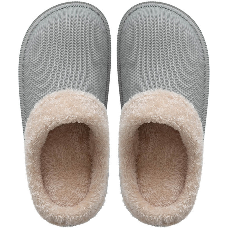 Women's Thick-Soled Outdoor Waterproof Cotton Slippers For Outer Wear