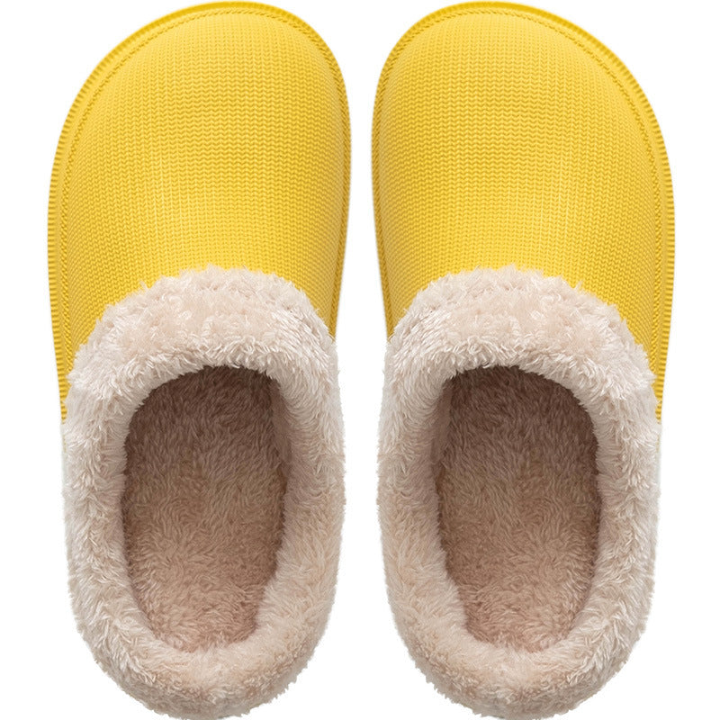 Women's Thick-Soled Outdoor Waterproof Cotton Slippers For Outer Wear