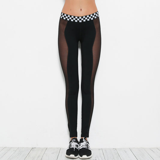 Mesh Leggings Plus Size Women's Yoga Pants