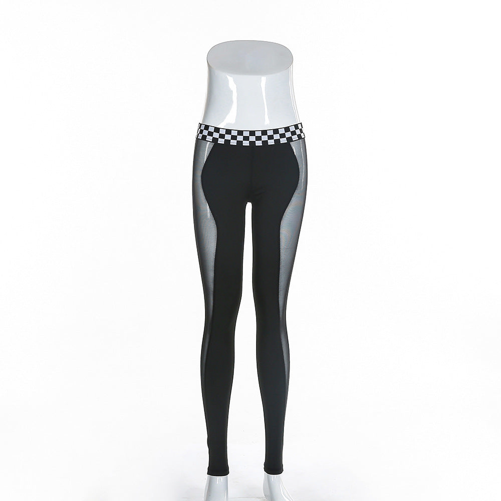 Mesh Leggings Plus Size Women's Yoga Pants
