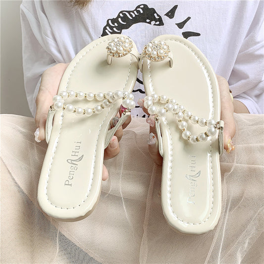 Summer New Style Korean Pearl Slipper