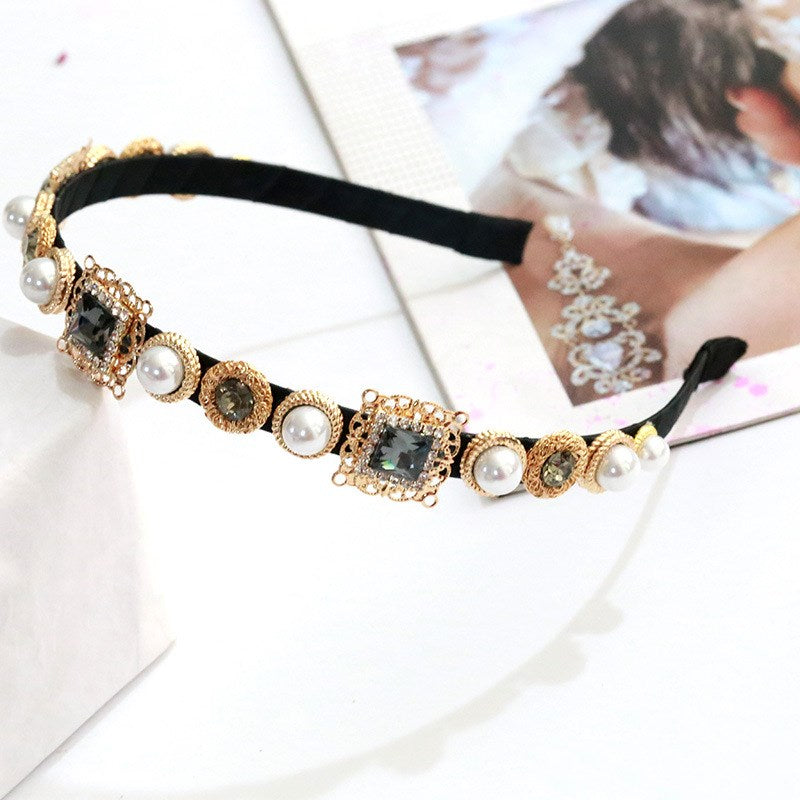 Simple Multi-Color Versatile Headband, Exquisite and Delicate Metal Bridal Headband