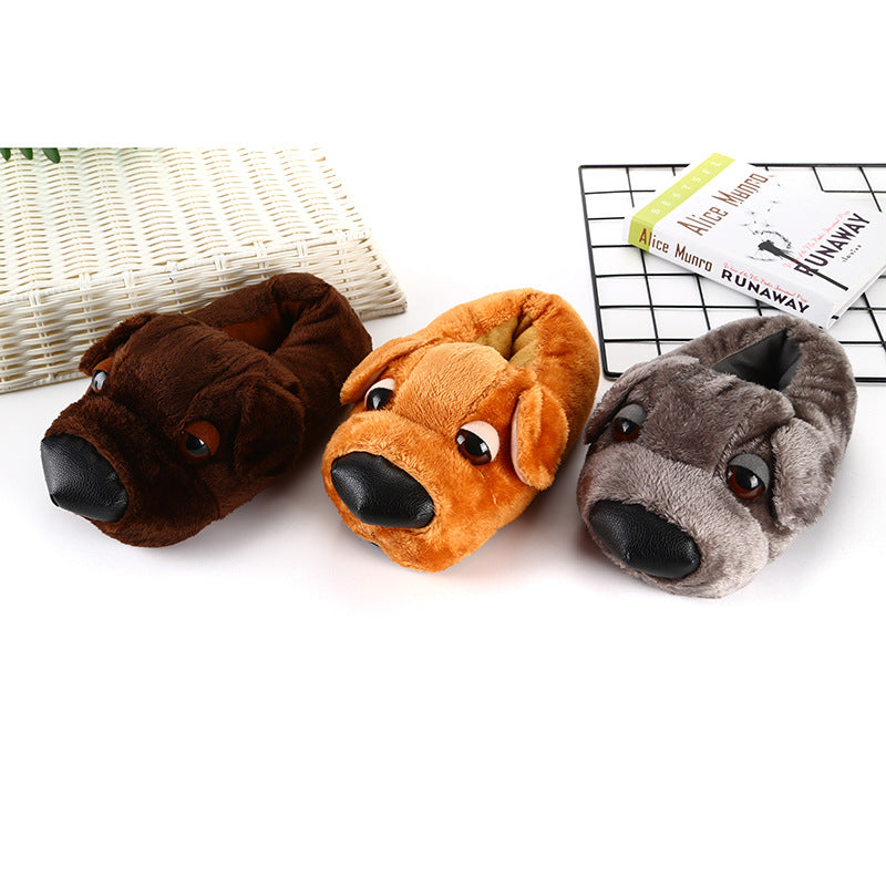 Home Warm Animal Cotton Shoes All-inclusive With Cartoon Wool Slippers