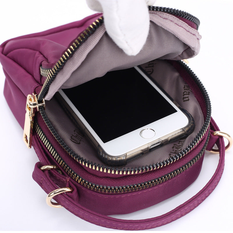 One-Shoulder Portable Nylon Oxford Coin Bag Crossbody Bag